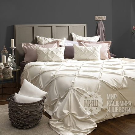 Покрывало для спальни люкс Шанти (арт. BL02-109-07)  -   250х270 см. - сливочный