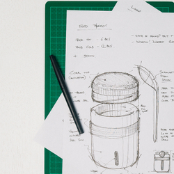Термос black+blum, food flask, 400 мл, оранжевый