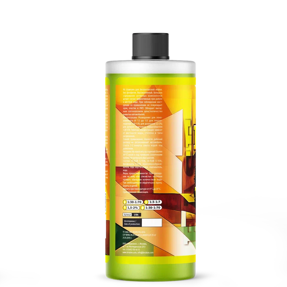 LERATON BW1 BASE WASH Шампунь для бесконтактной мойки 1 л