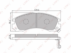 Колодки тормозные дисковые CITROEN C-Crosser 07>, MITSUBISHI Galant 97-04/Outlander 03>/Pajero >00/