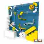 Интерактивная стена для школы «Умный лабиринт», 2,59×2,02×0,5 м