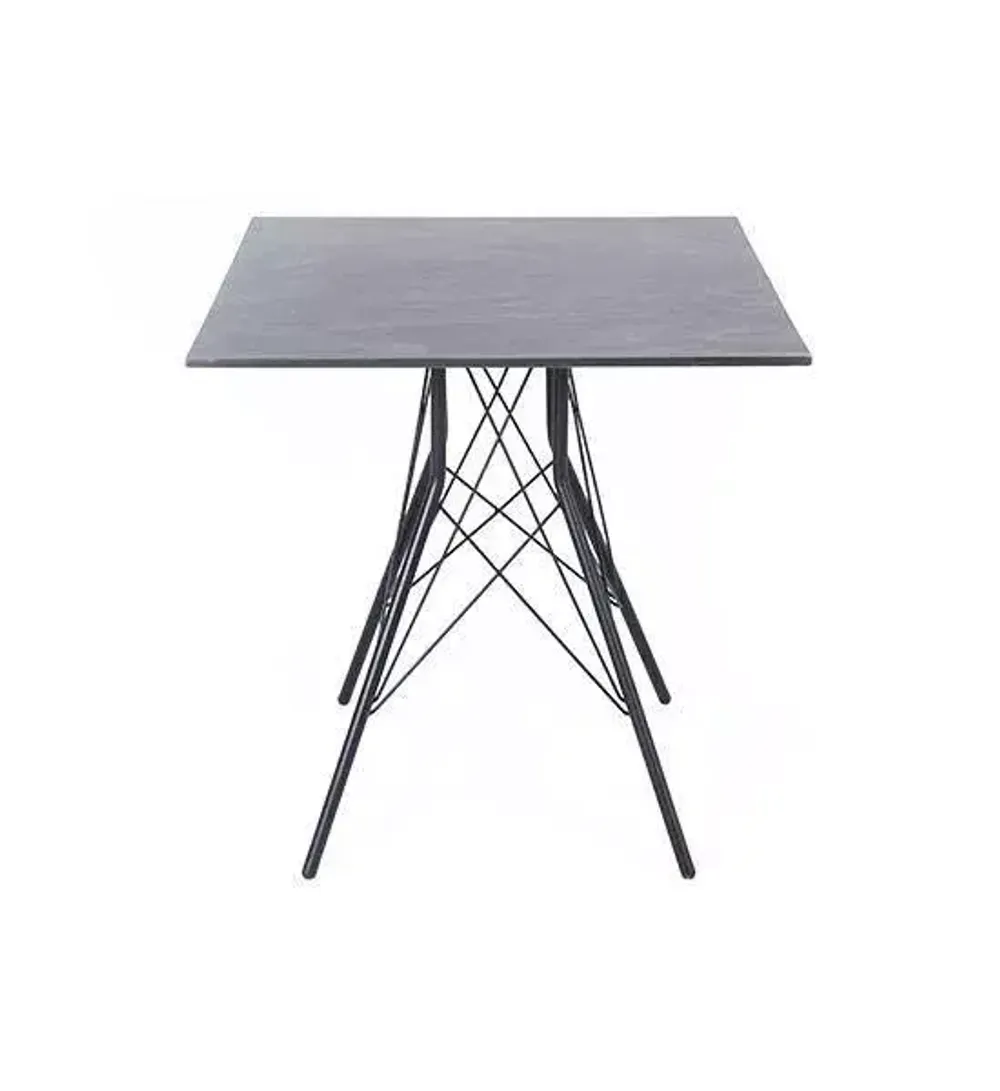 "Конте" интерьерный стол из HPL 63x63см, цвет "серый гранит"