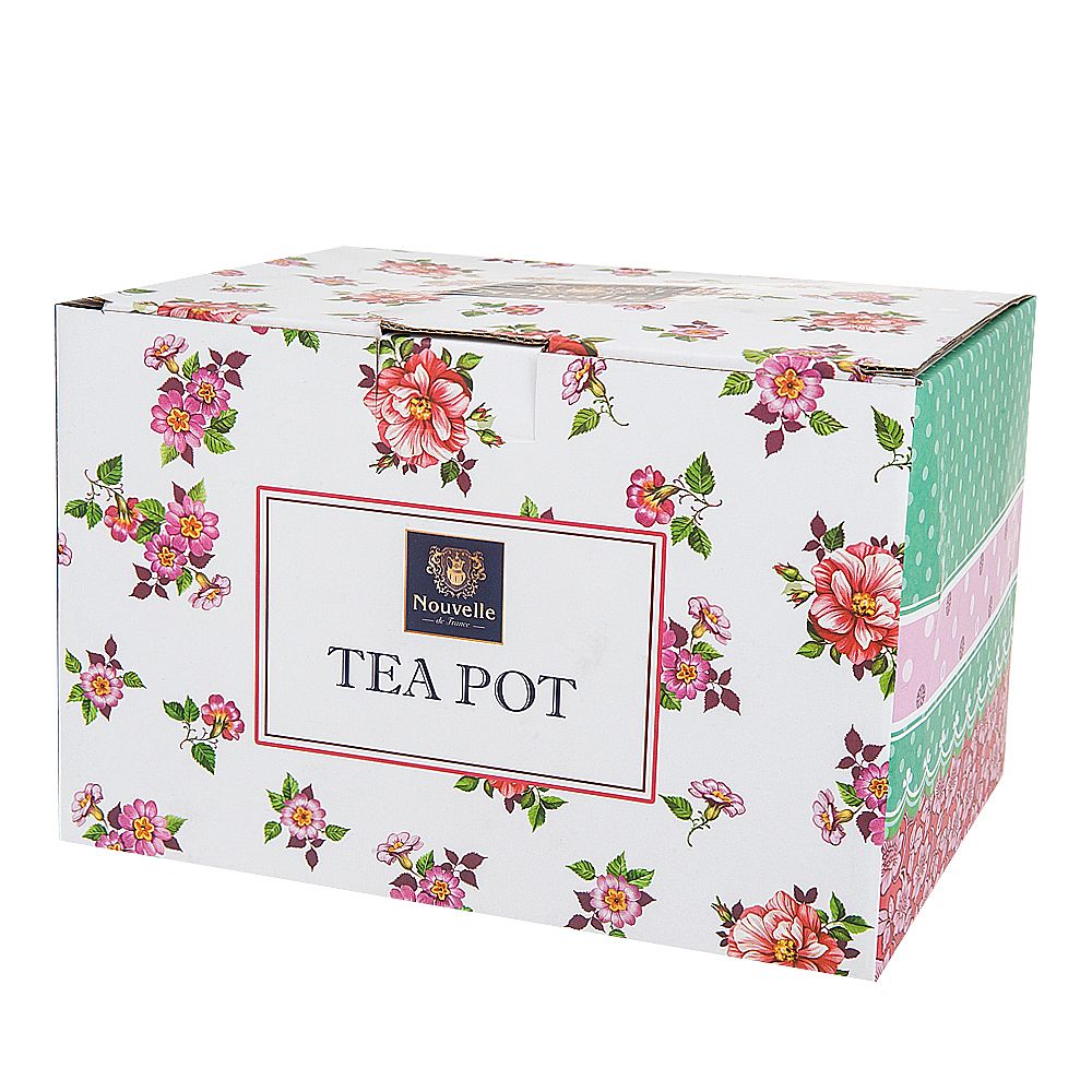 Чайник "Цветочные кружева" 26*16*16см. v=1100мл. (фарфор) (подарочная упаковка)