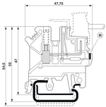 3002102 - UK 3-MVSTB-5,08-LA 24RD - Проходные клеммы