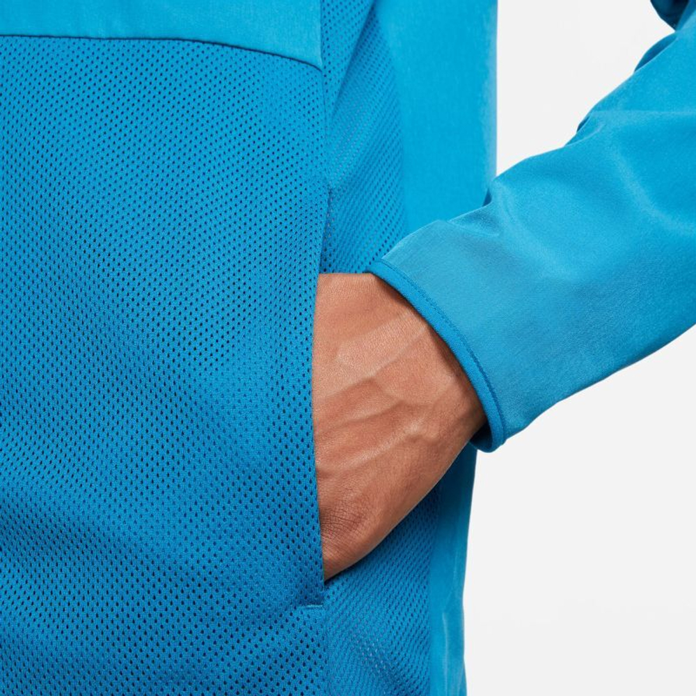 Мужская теннисная кофта Nike Court Advantage Packable Jacket - green abyss/rush fuchsia/white