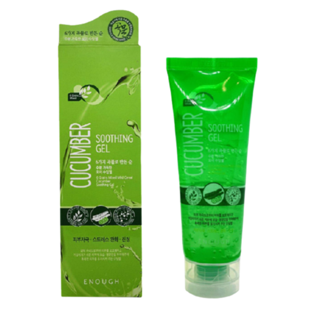 Enough Гель с огуречным соком многофункциональный - 6 Grains mixed cucumber soothing gel, 100мл