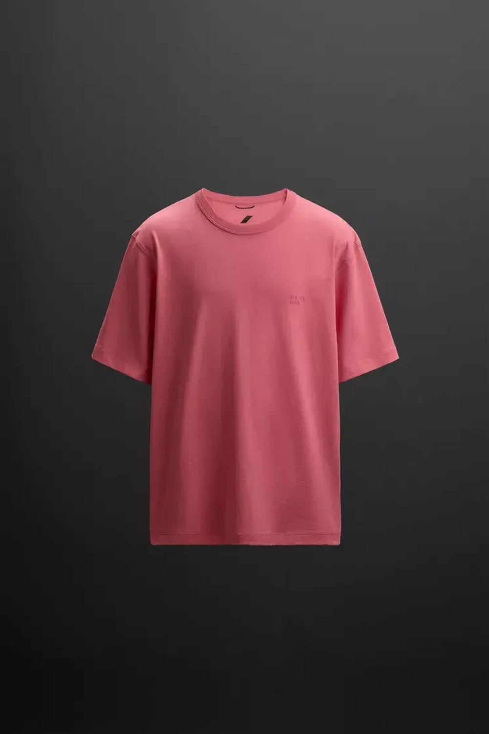 ZARA ФУТБОЛКА ИЗ ПЛОТНОЙ ТКАНИ, ЛОСОСЕВЫЙ