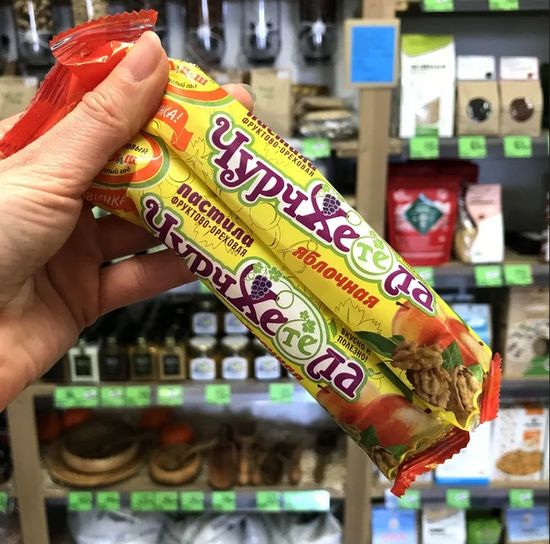 СКИДКА 50% ФЛ Чурчхетела фруктово-ореховая, яблочная, 50г