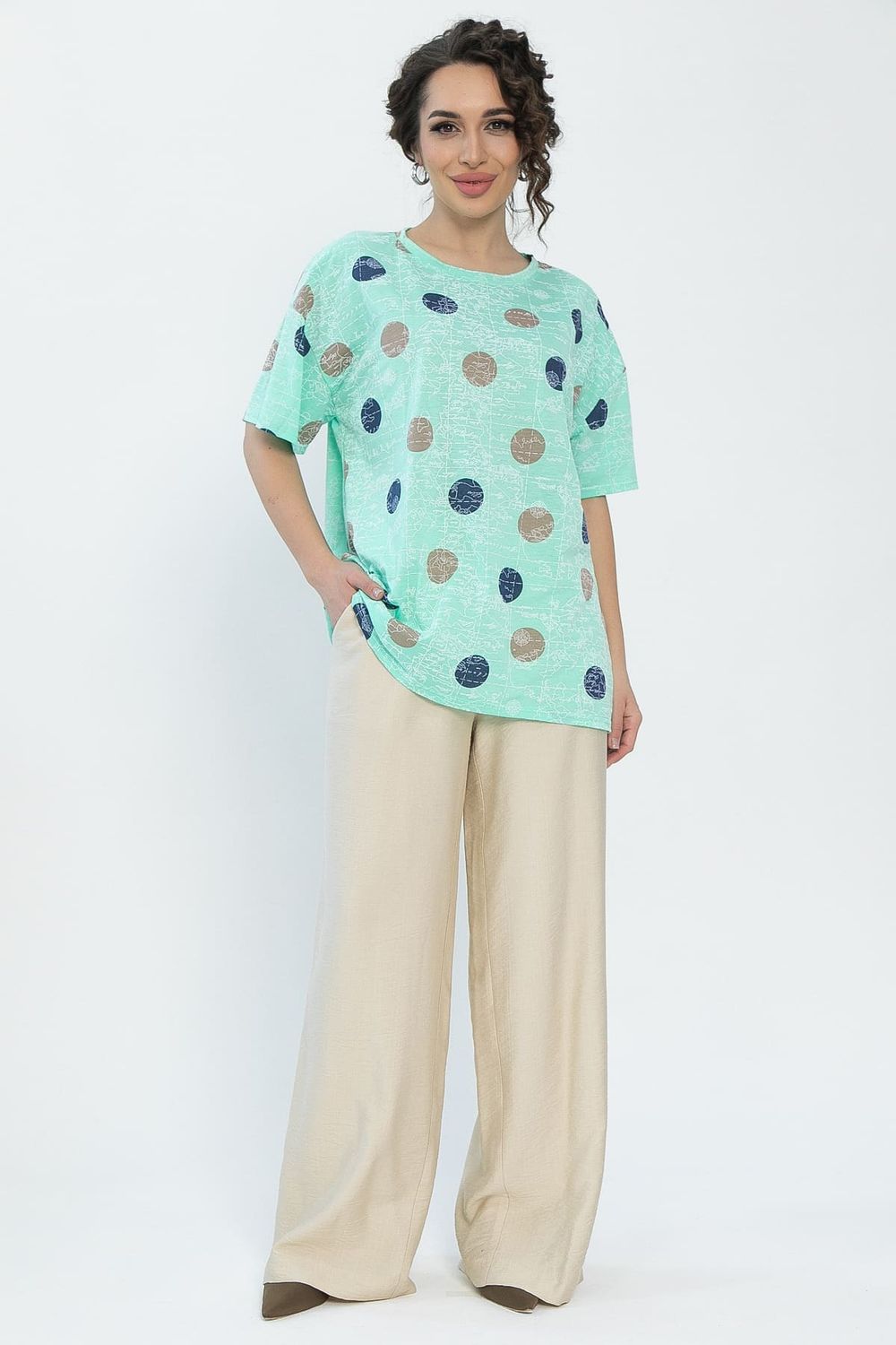 Блуза Тори (зеленая) Б13520-20М LT Collection