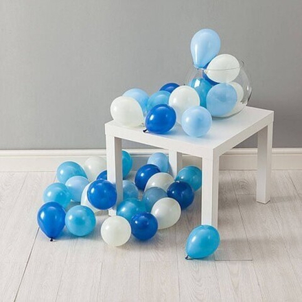 Шарики на пол "Baby boy blue set" (30 шаров с воздухом)
