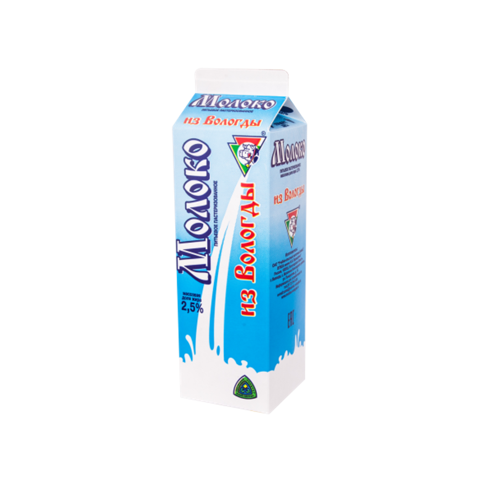 Молоко Питьевое из Вологды 2,5%, 950 мл