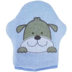 Мочалка-варежка для тела детская «Water Magic - Щенок Дэни», цвет голубой, 15*16 см (ZIP пакет)