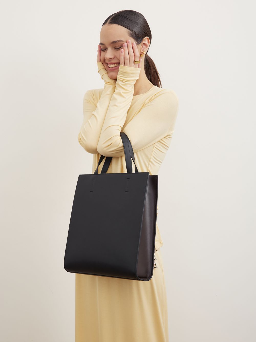 ШОППЕР БОЛЬШОЙ ЧЕРНЫЙ|ГРАФИТ|Т.КОРИЧНЕВЫЙ