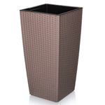 Кашпо "Camellia" ротанг, вставка V=17л 263*263*285 серо-коричневый