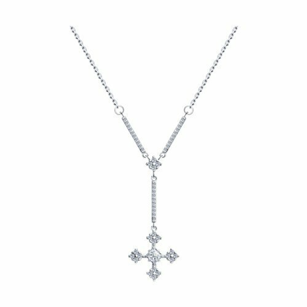 Колье из серебра с фианитами