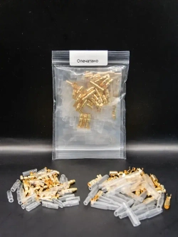 Клеммы для проводов обжимные (соединители) 100 предметов, 2 вида "втулки"