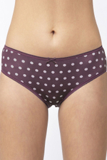 Фиолетовые трусики-слипы в горох (Размер: S) (Цвет: фиолетовый с белым)