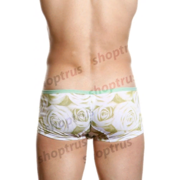 Мужские трусы хипсы белые с розами TOOT TT00066