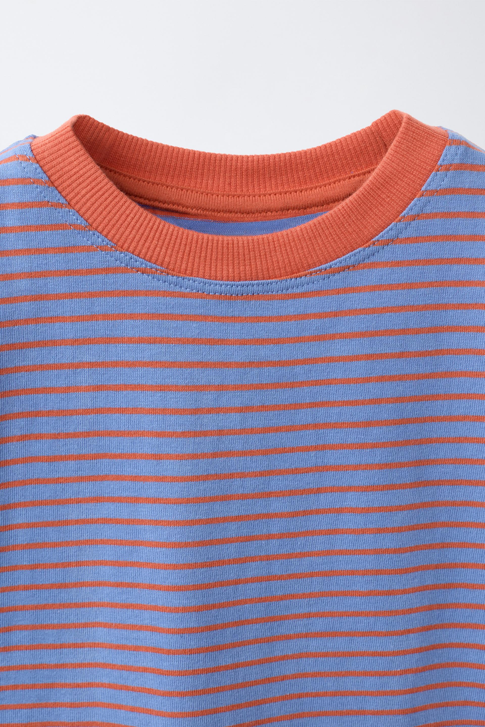 ZARA ФУТБОЛКА В ПОЛОСКУ, СТАЛЬНОЙ СИНИЙ