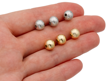 Бусина "Фактурный металл" 7,5мм (1 штука)