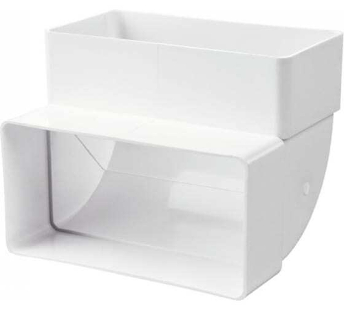 Колено вертикальное 90 градусов для прямоугольных воздуховодов 60х120мм