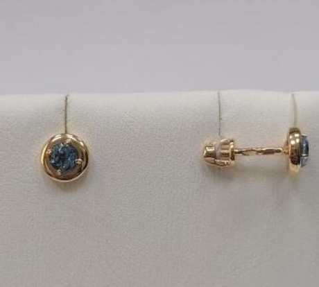 Серьги из золота с топазами