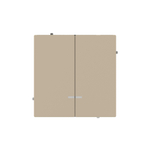 Переключатель двухклавишный с подсветкой, KANT, ванильный марципан