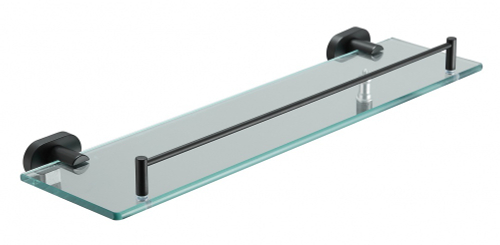 5121-C Полка стеклянная 1-ярусная  (ЧЕРНЫЙ) ViEiR  (10/1шт)