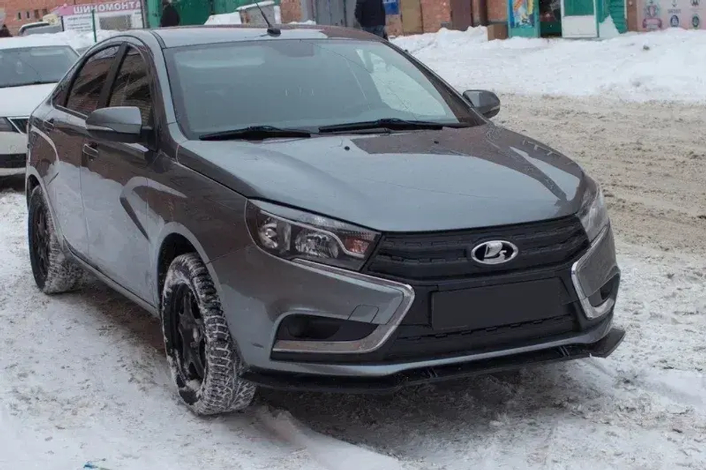 Сплиттер переднего бампера VTS 2.0 шагрень