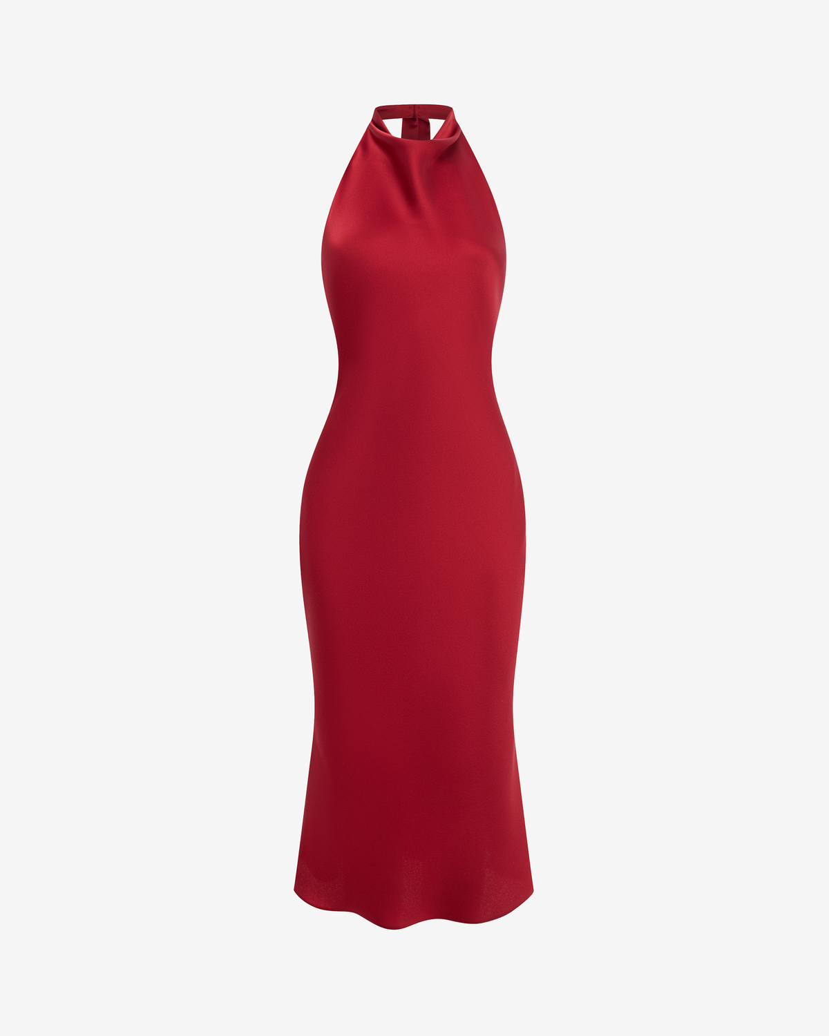 Платье из сатина с открытой спиной