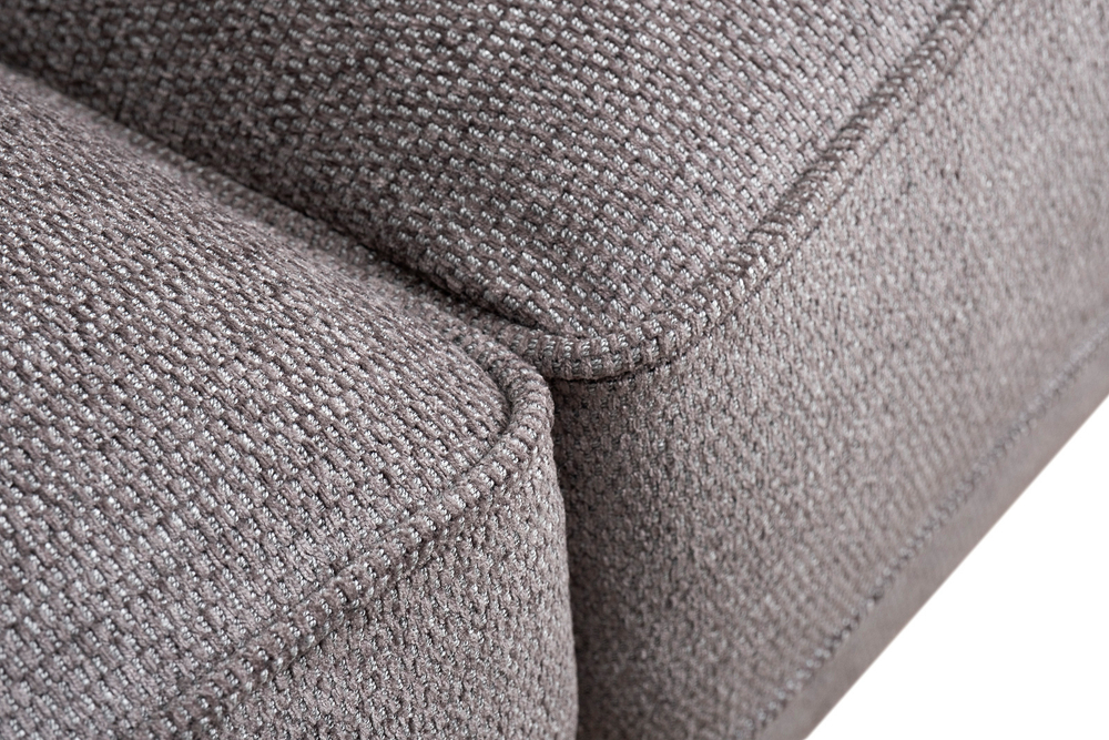 Диван шенилловый Garda Decor Madrid Memory трехместный коричневый с кантом