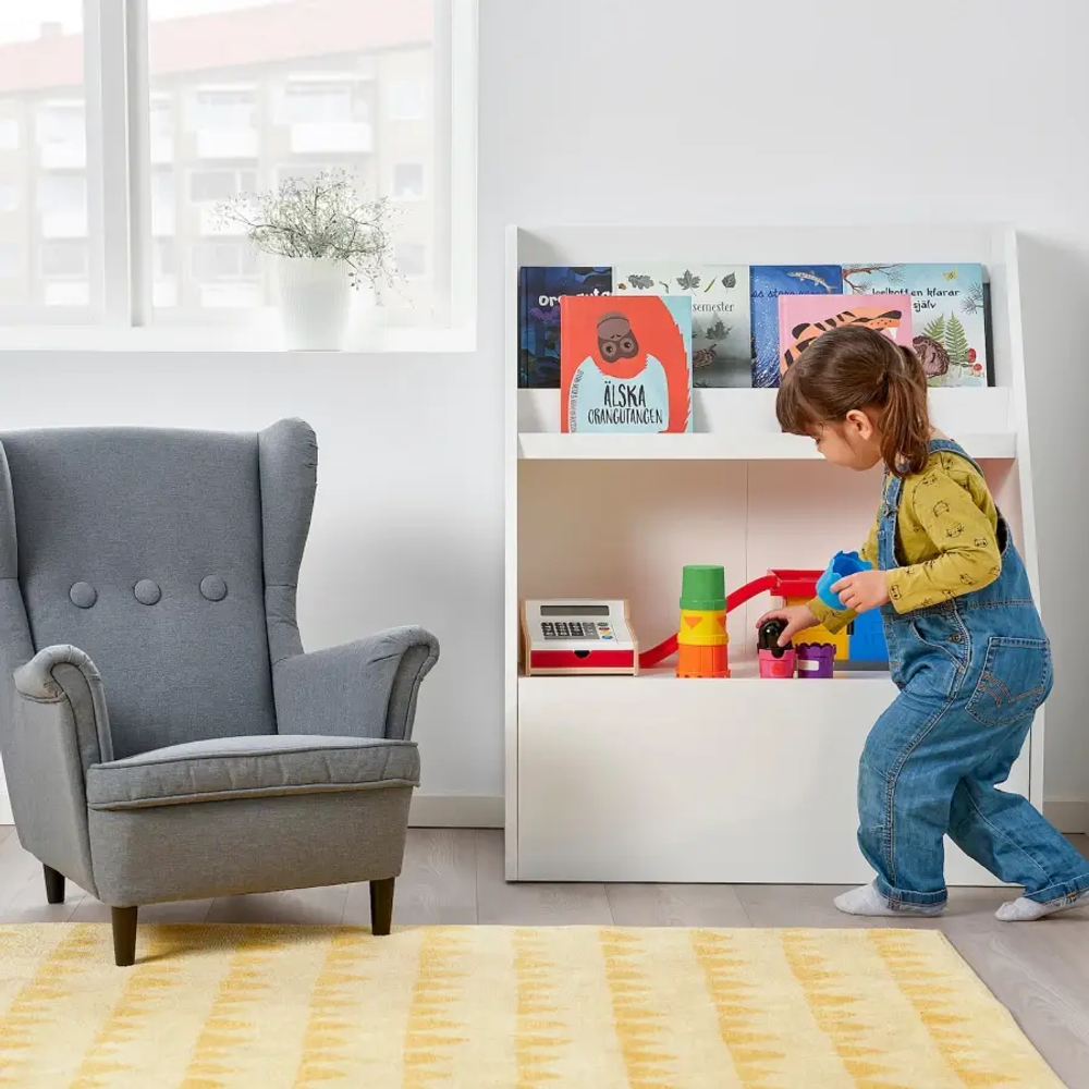 Стеллаж детский - IKEA BERGIG, 80x43x101 см, белый, БЕРГИГ ИКЕА