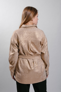 Удлинённый жакет 2900АПА, беж.металл #279БМ092900АПА