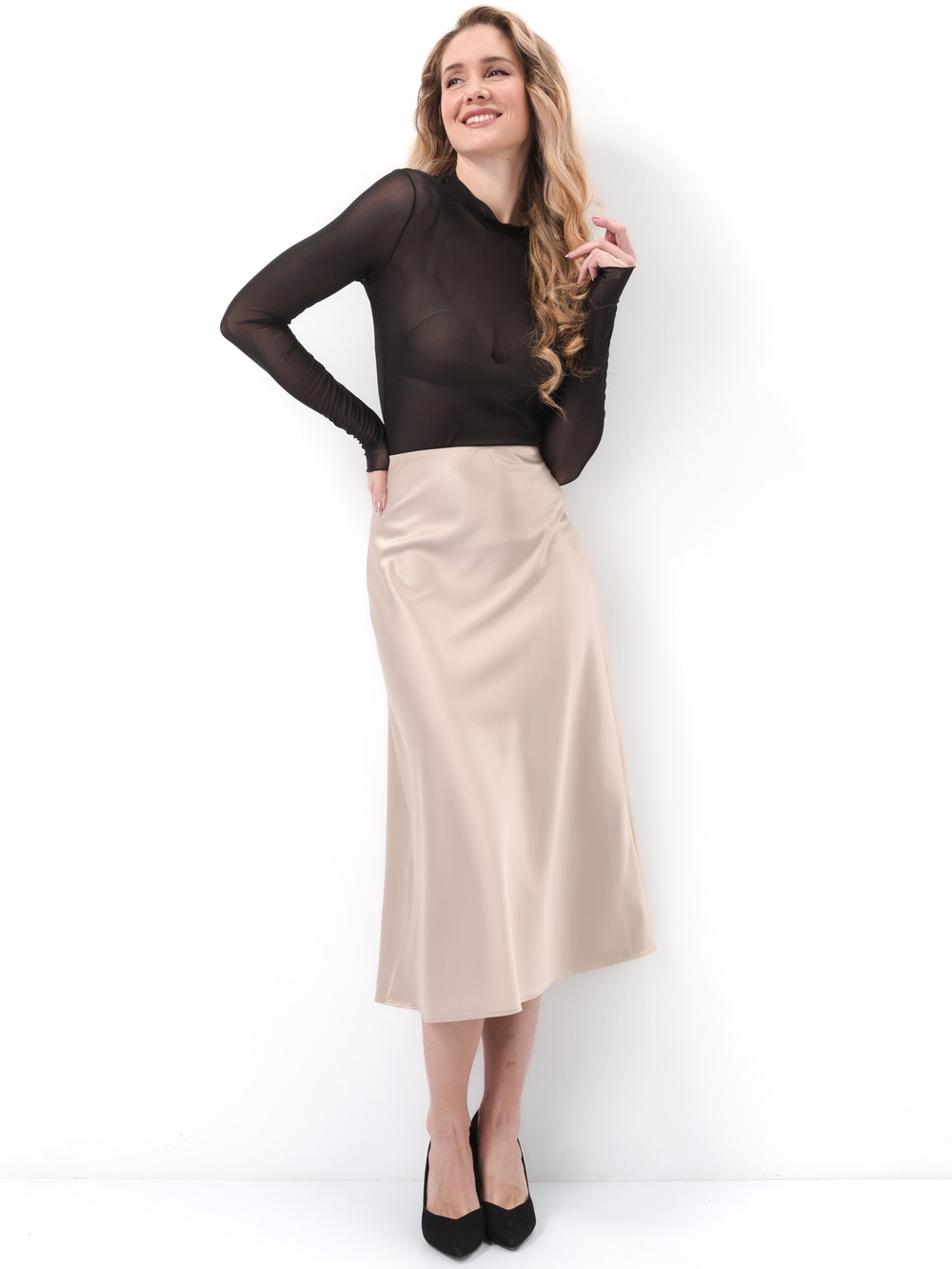 Юбка Ellemia медово-бежевая