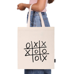 Сумка шоппер BRAUBERG PREMIUM канвас 40х35 см на кнопке карман бежевый "Tic-tac-toe" (2 штуки в упаковке)