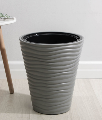 Кашпо для цветов со вставкой «Дюна», 19.5 л, серое