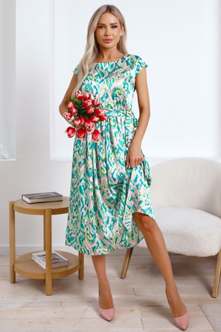 Платье Ольга (зелено-розовое) П15888-45М LT Collection