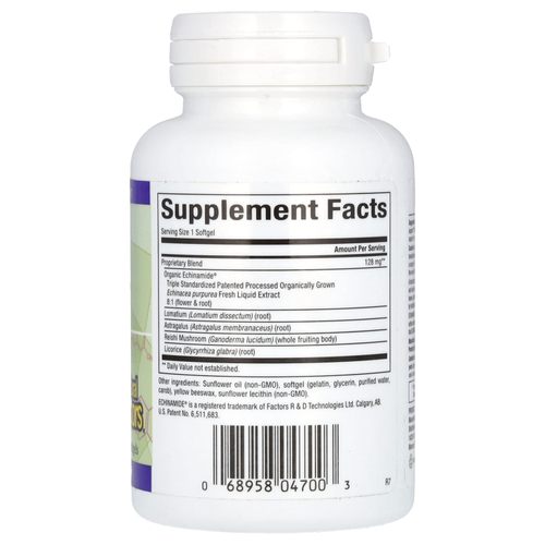 Natural Factors, Anti-V Formula, с клинически подтвержденным эхинамидом, 60 капсул