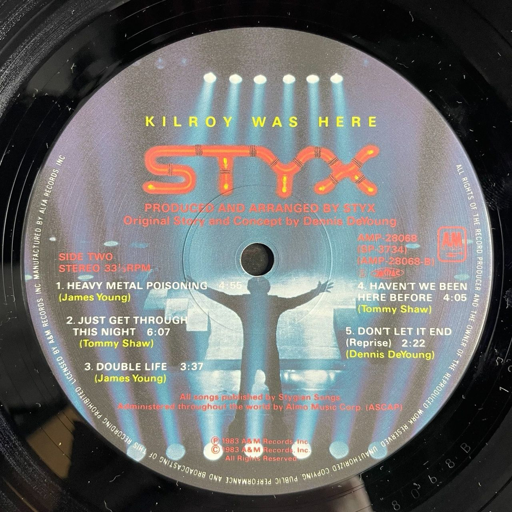 Винтажная виниловая пластинка LP Styx Kilroy Was Here (Japan 1983) (Obi) Mr. Roboto