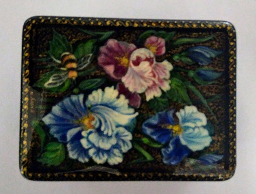 Шкатулка "Ирисы" 6×9см