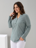 Блузка БЛ-22/гусинаялапка-зеленый