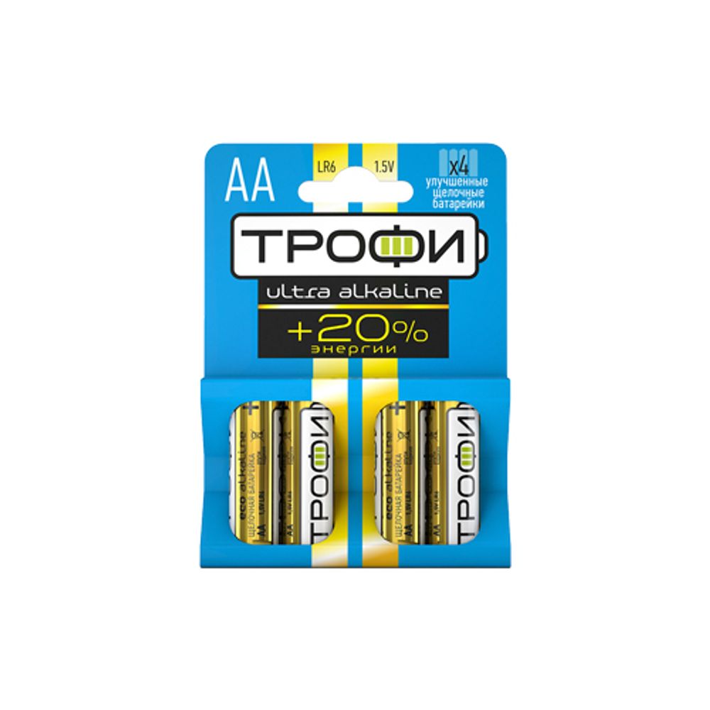 Батарейки Трофи LR6-4BL ENERGY MAX Alkaline