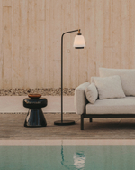 Manya Приставной столик из черной керамики Ø 38 см