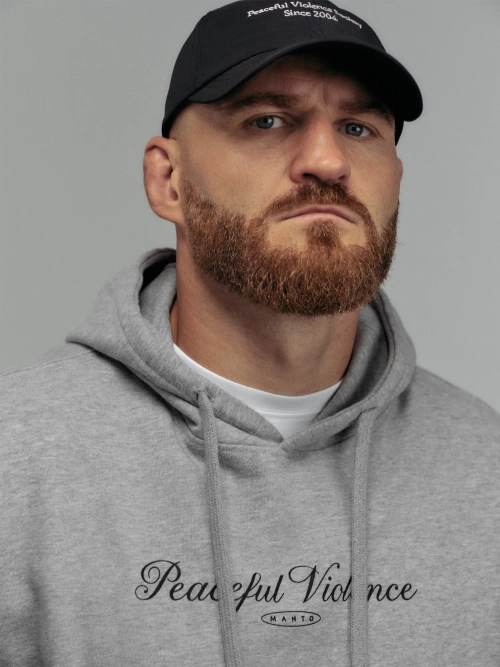 Худи MANTO PEACEFUL VIOLENCE серое