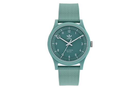 Adidas Originals STREET Wrist Watch Quartz Movement Resin Strap Green Dial Men"s Watches 50m Water Resistant