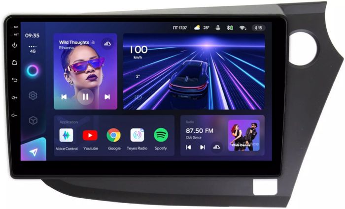 Магнитола для Honda Insight 2 2009-2014 (правый руль) - Teyes CC3 Android 10, Быстрая, CarPlay, SIM-слот