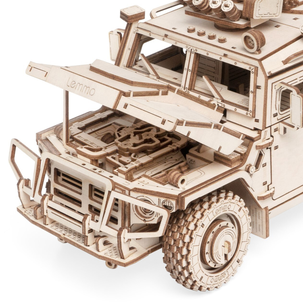 Бронеавтомобиль ЛИГЕР от Lemmo - Деревянный конструктор, 3D пазл, сборная модель
