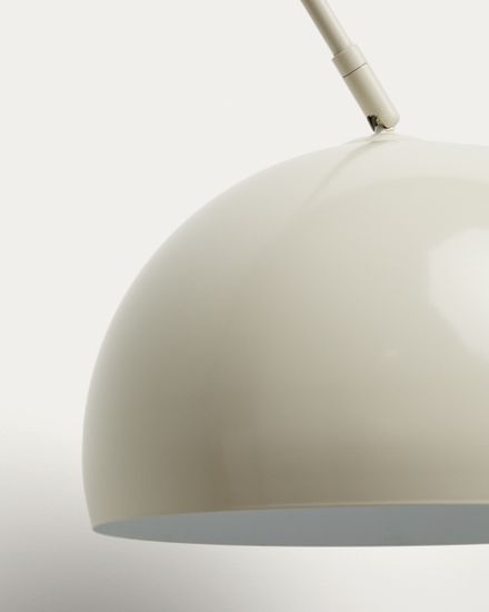 Напольная лампа Madali из стали с белой отделкой и белым мрамором