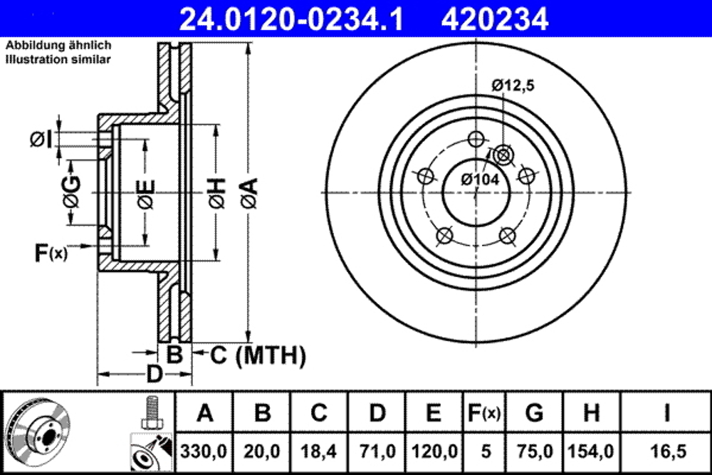 ATE - 24012002341-ATE - Brake Disc
