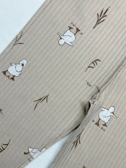 Ползунки швы наружу Утята РУБЧИК Светлый кофе RinaAmari